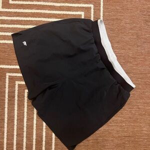 Black Athletic Shorts with White Trim